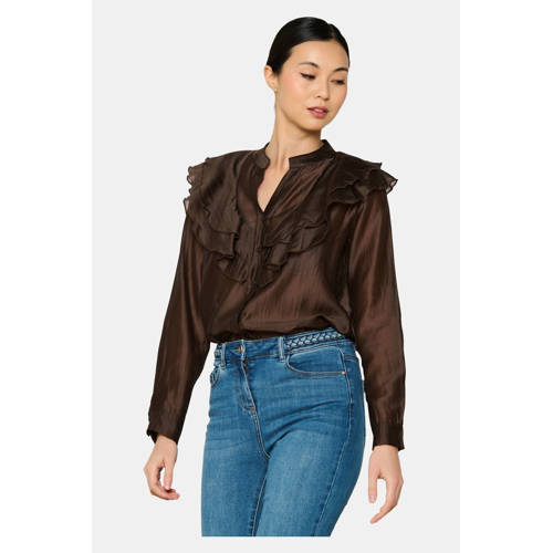 LOLALIZA blouse donkerbruin afbeelding