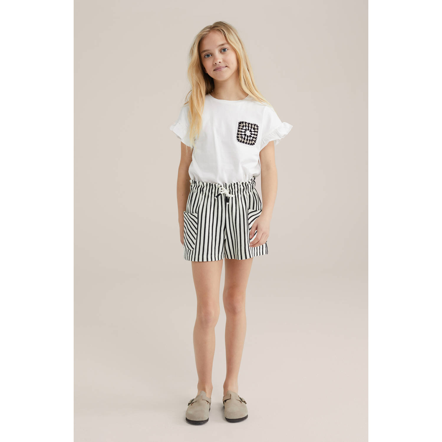 WE Fashion T-shirt wit gehaakt
