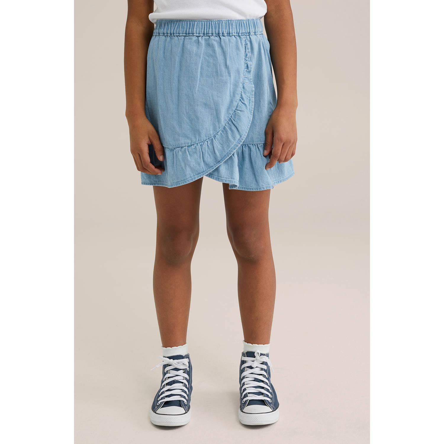 WE Fashion Blue Ridge spijkerrok light blue denim