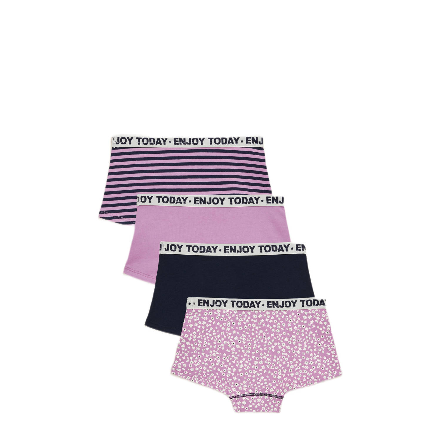 WE Fashion hipsters set van 4 lila zwart