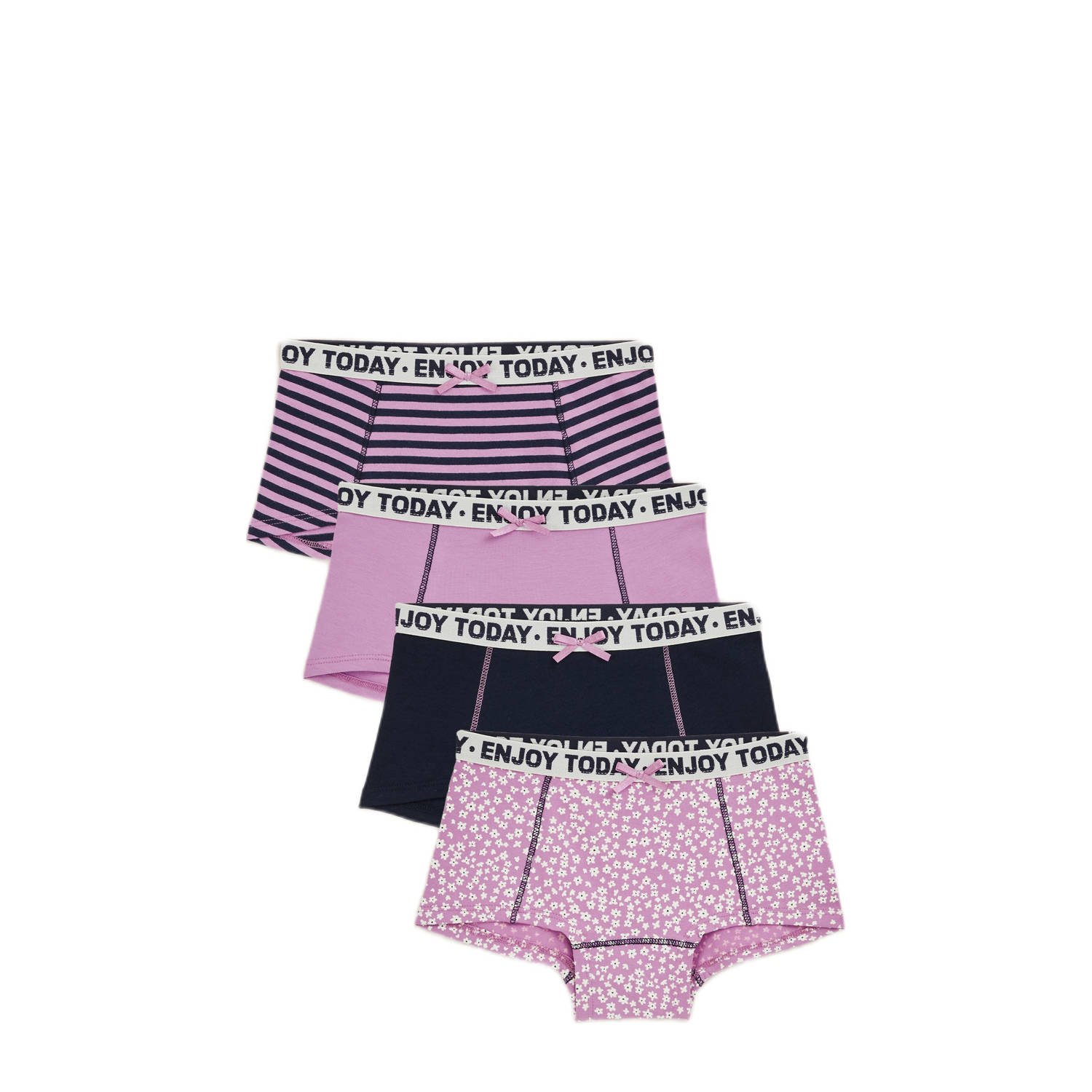 WE Fashion hipsters set van 4 lila zwart
