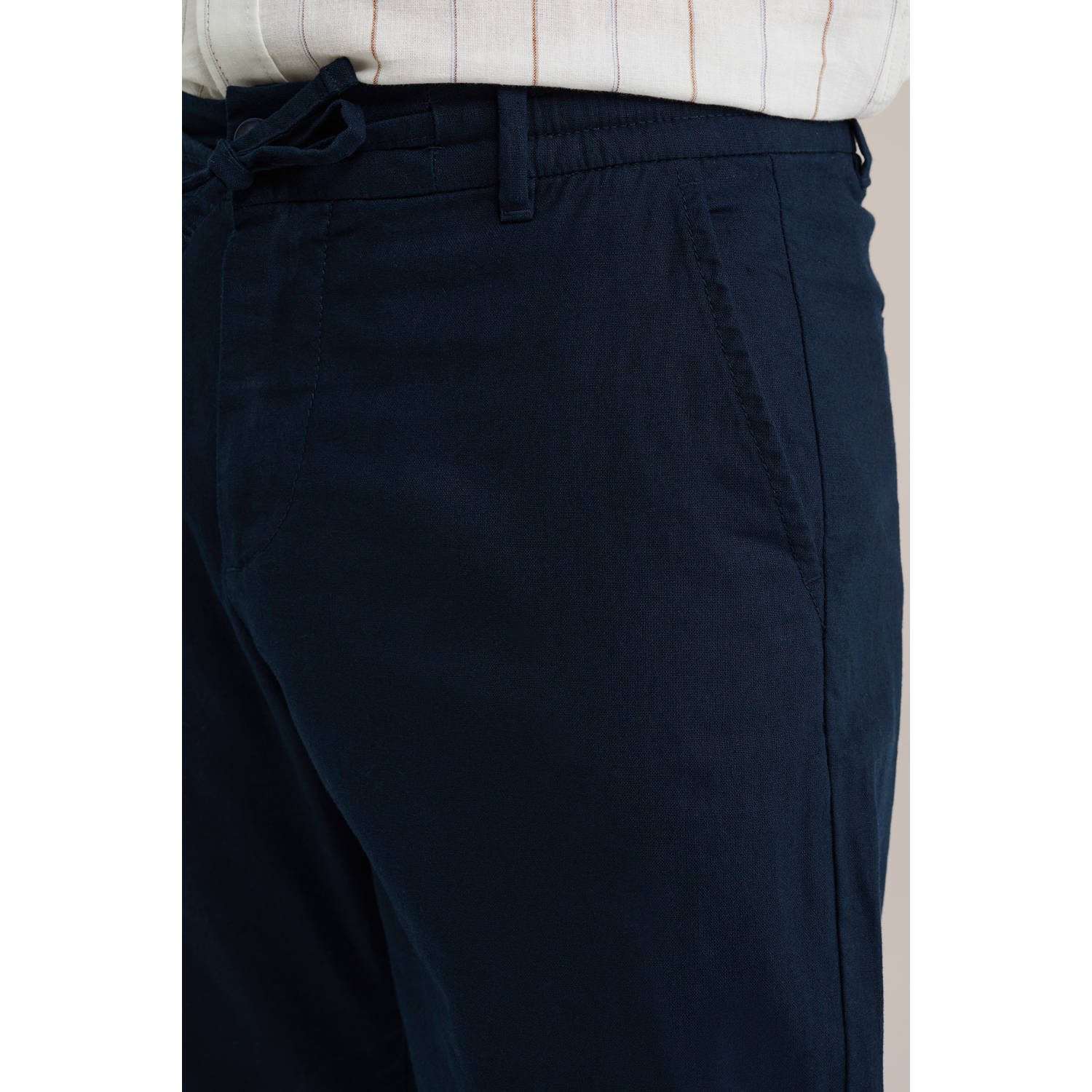 WE Fashion tapered chino donkerblauw