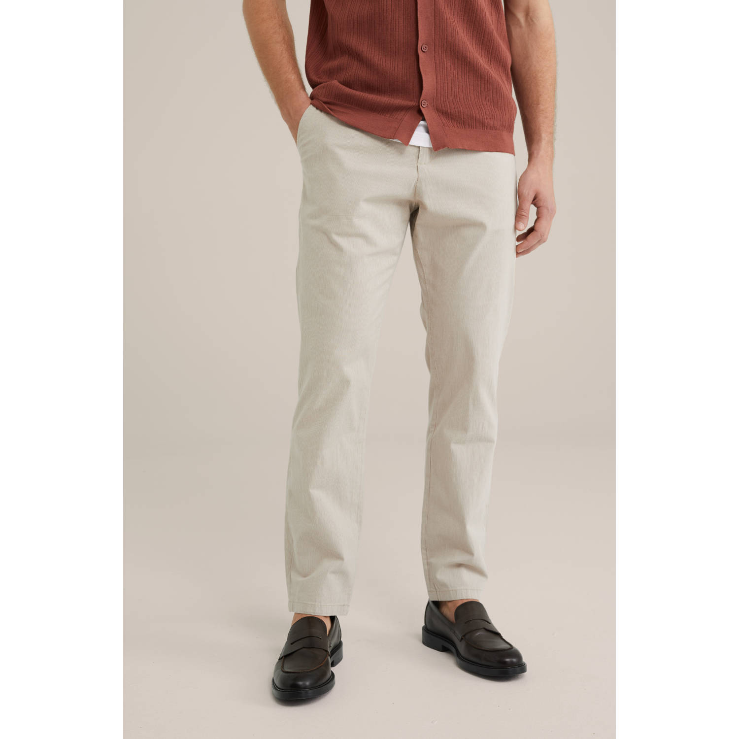 WE Fashion tapered chino beige