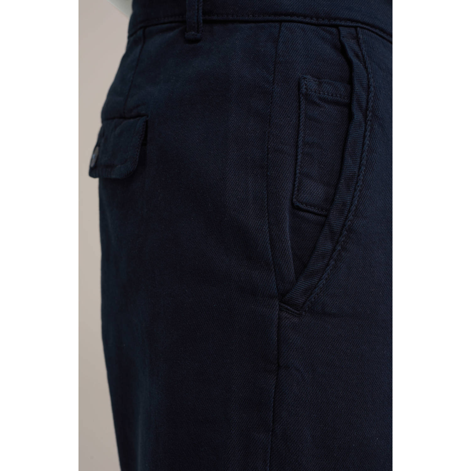 WE Fashion regular chino donkerblauw