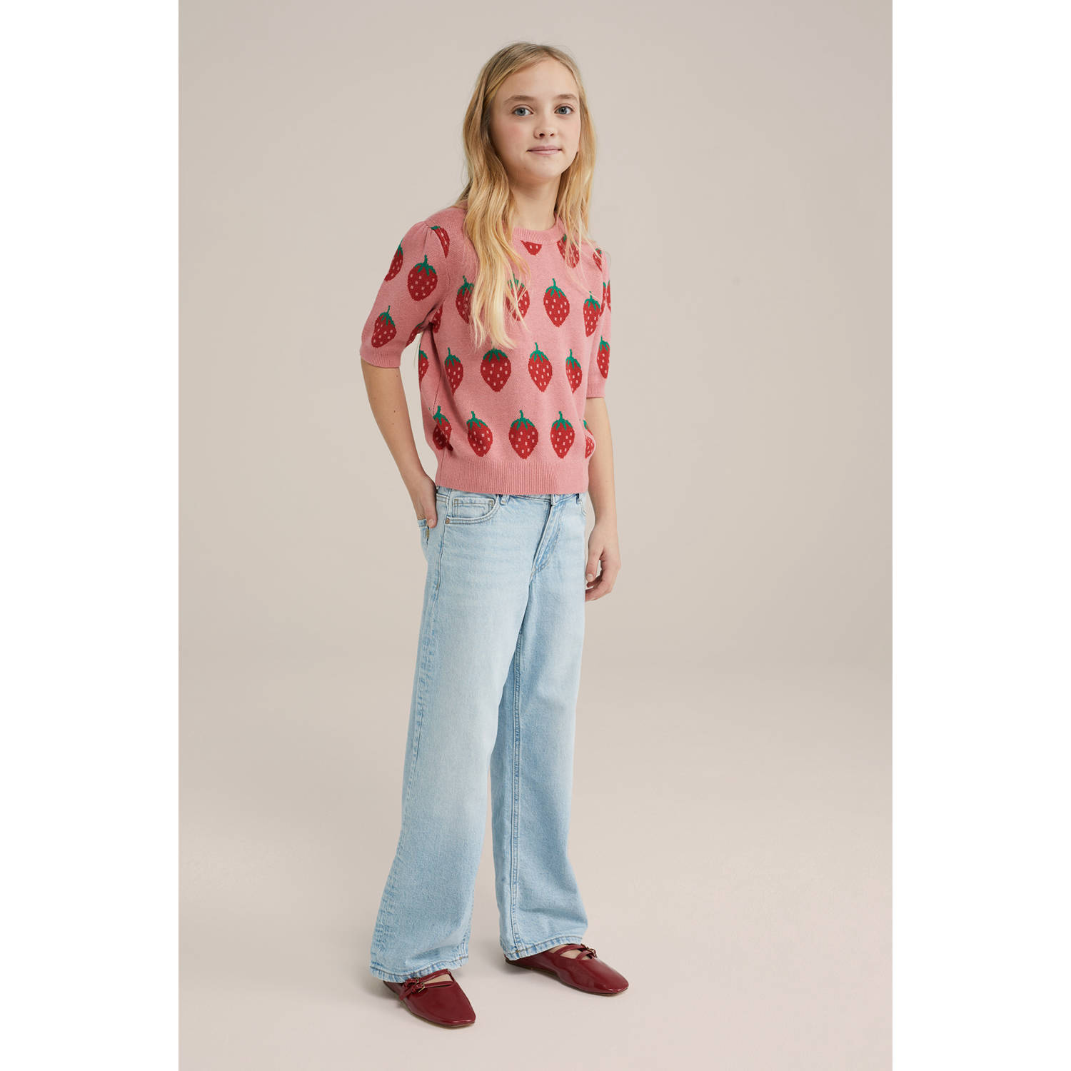 WE Fashion Blue Ridge wide leg jeans light blue denim