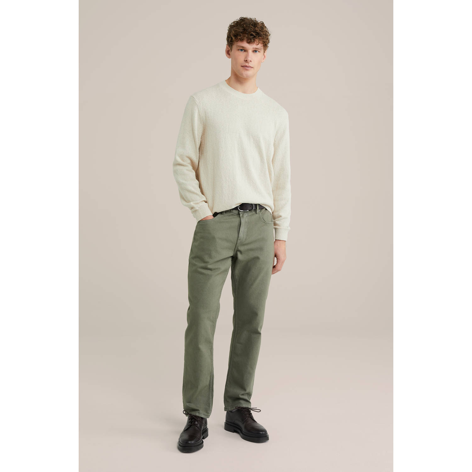 WE Fashion Blue Ridge regular fit jeans loden green