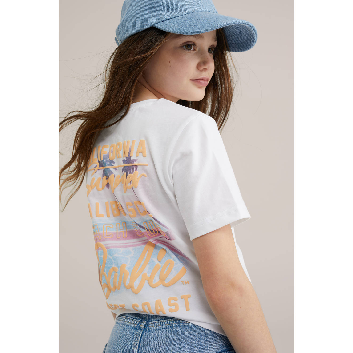 WE Fashion Barbie T-shirt wit