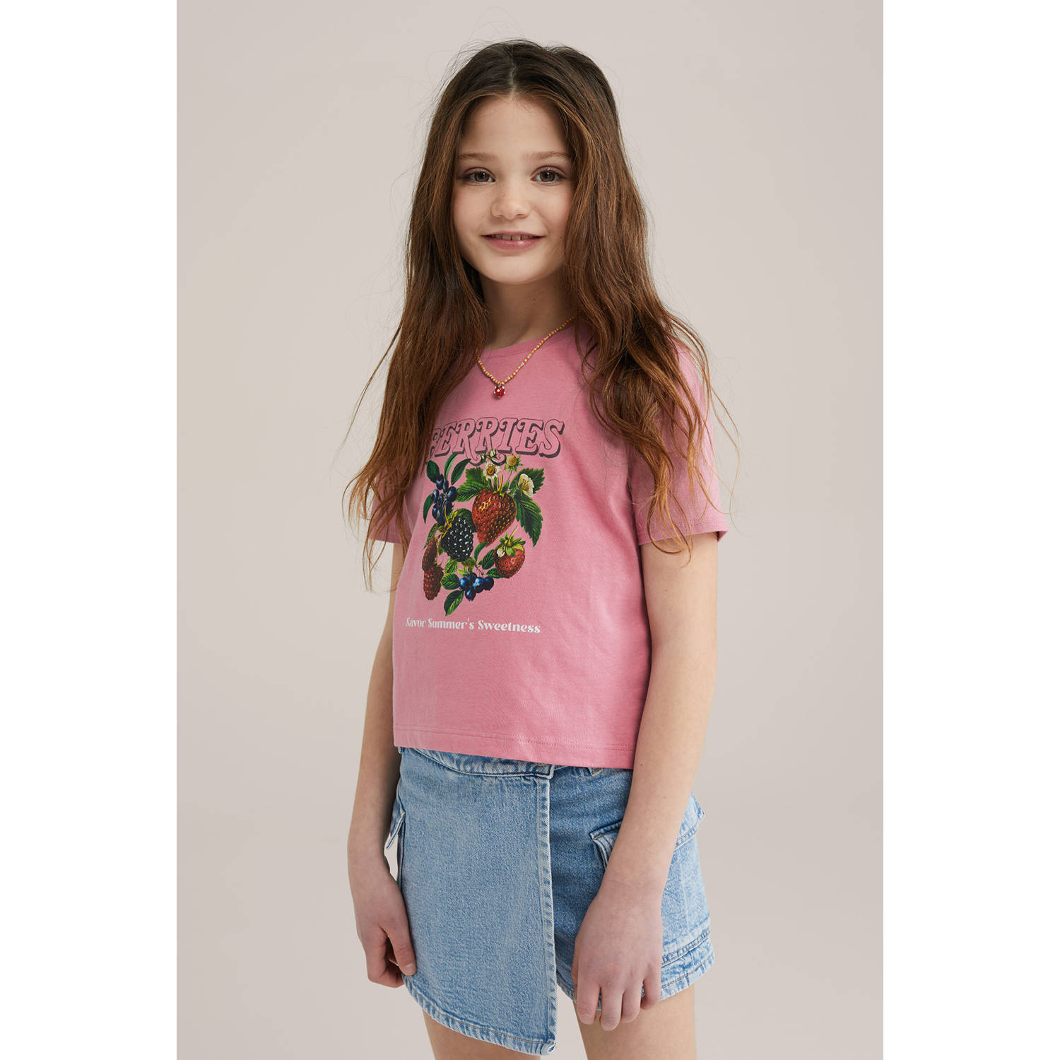 WE Fashion T-shirt lichtroze