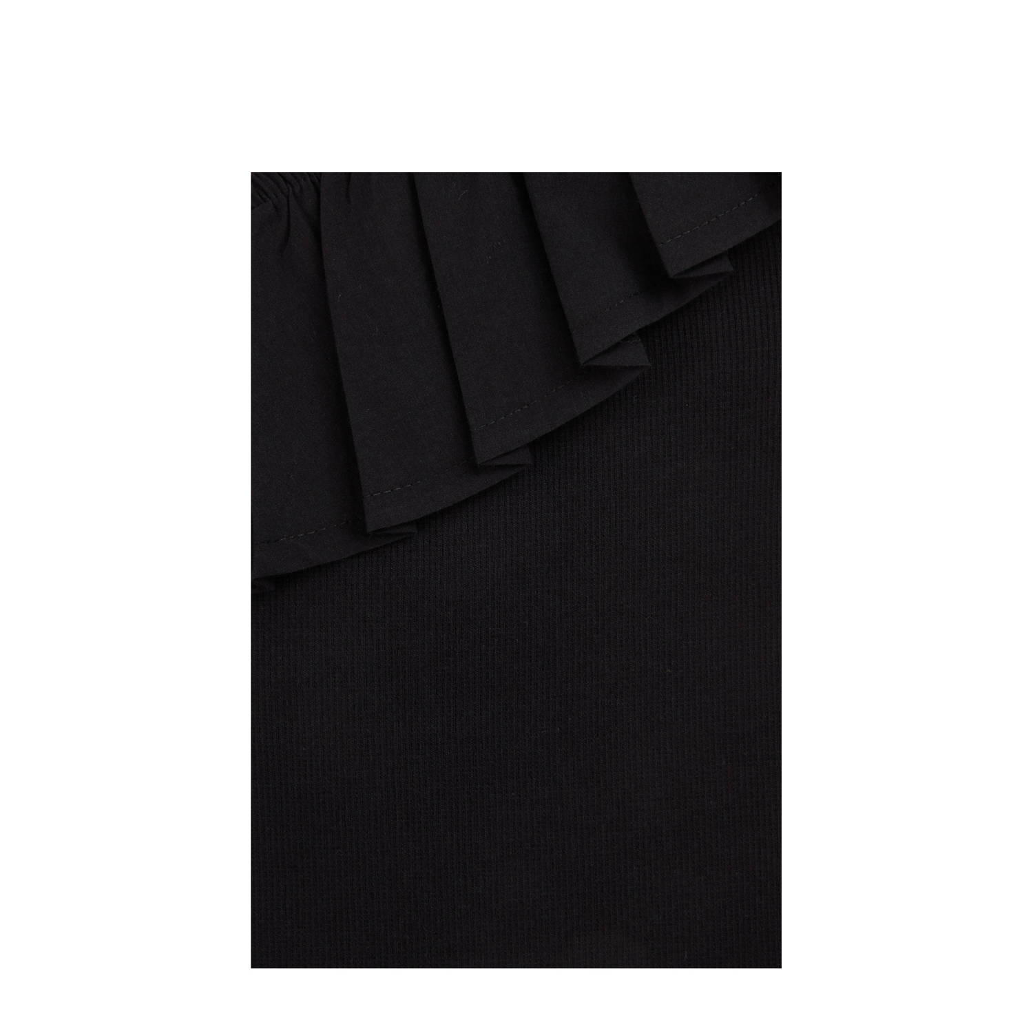 WE Fashion one shoulder top zwart