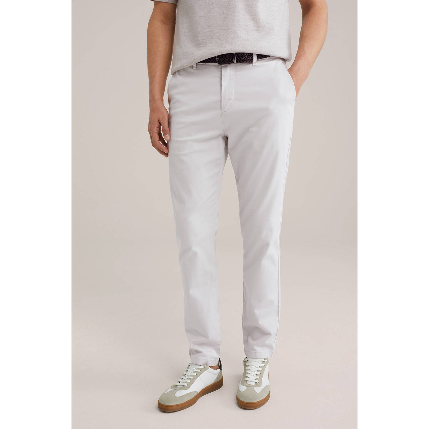 WE Fashion tapered fit chino linen