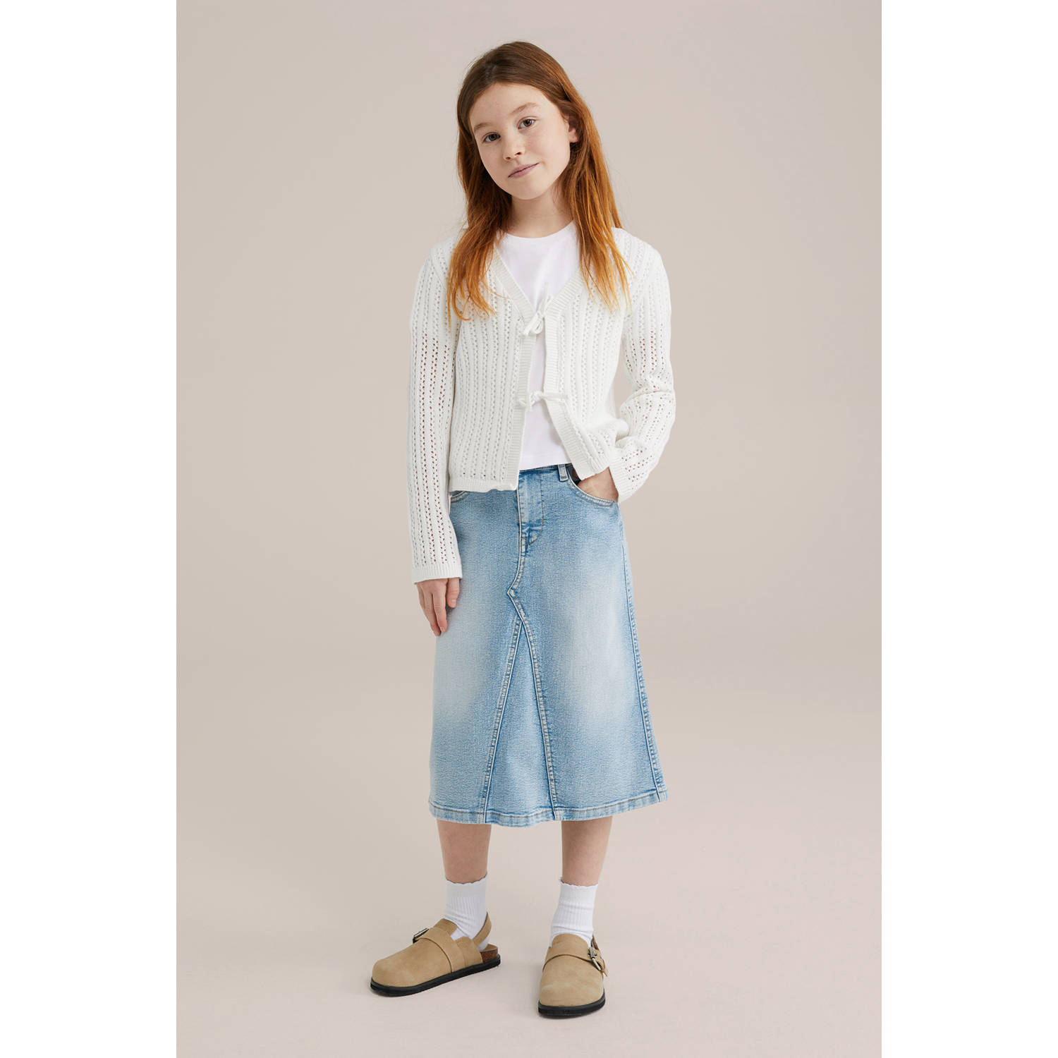 WE Fashion Blue Ridge spijkerrok light blue denim