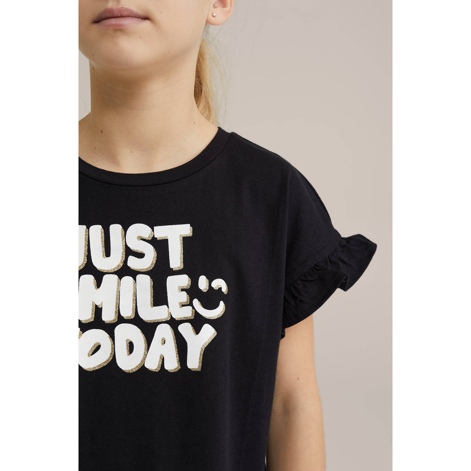 WE Fashion nachthemd zwart