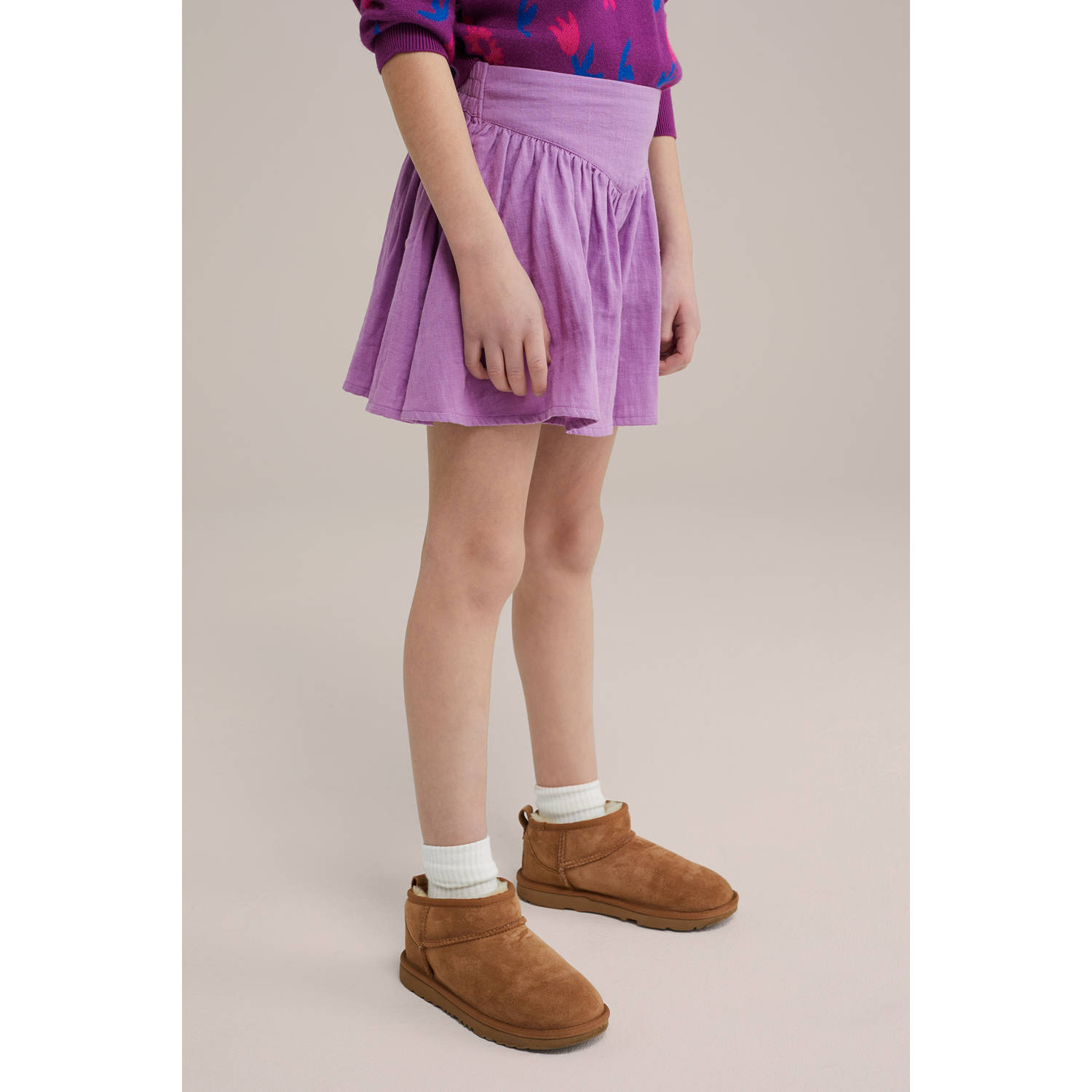 WE Fashion casual short paars
