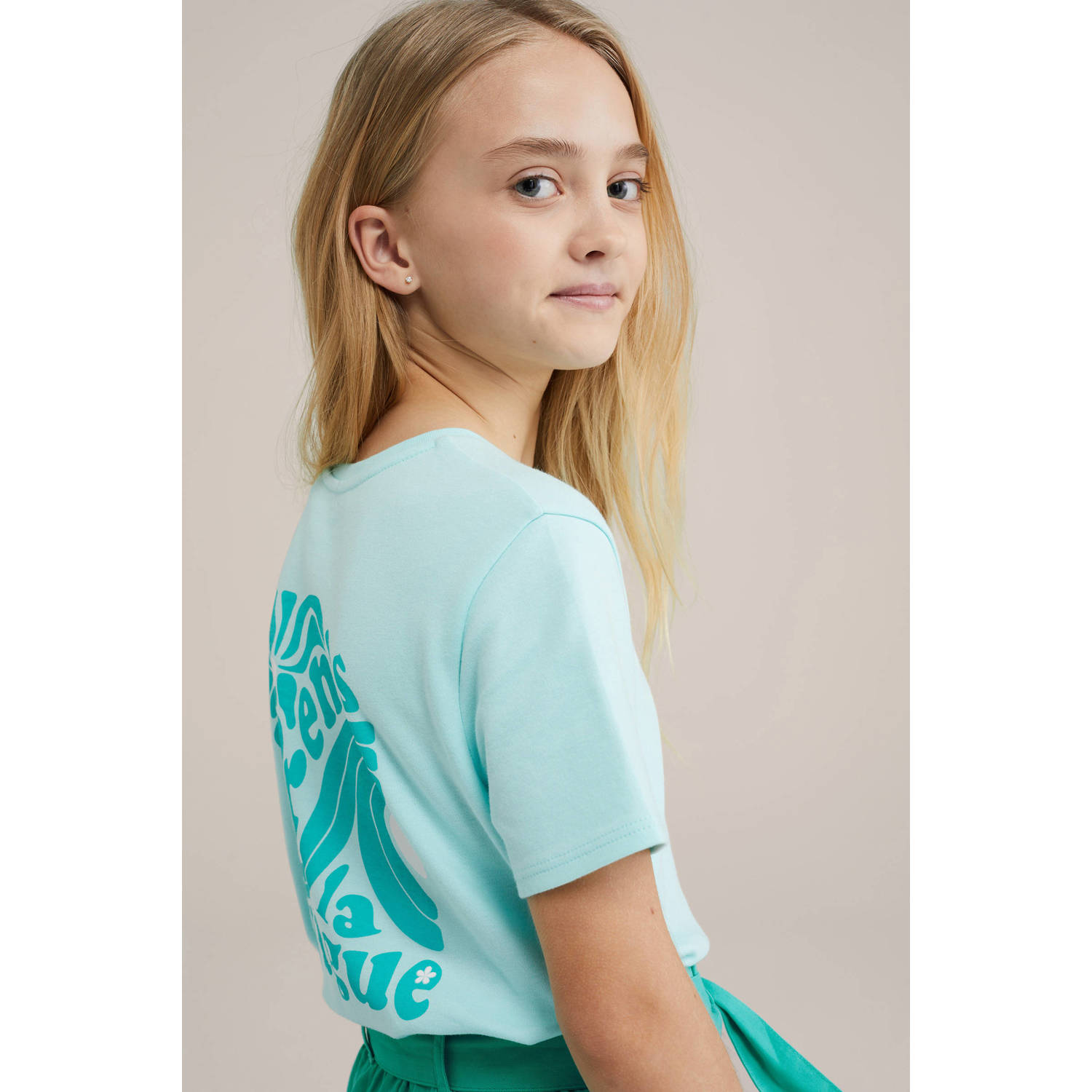 WE Fashion T-shirt lichtblauw
