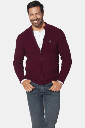 +FIT Collectie gebreid vest ONERVA Plus Size donkerrood