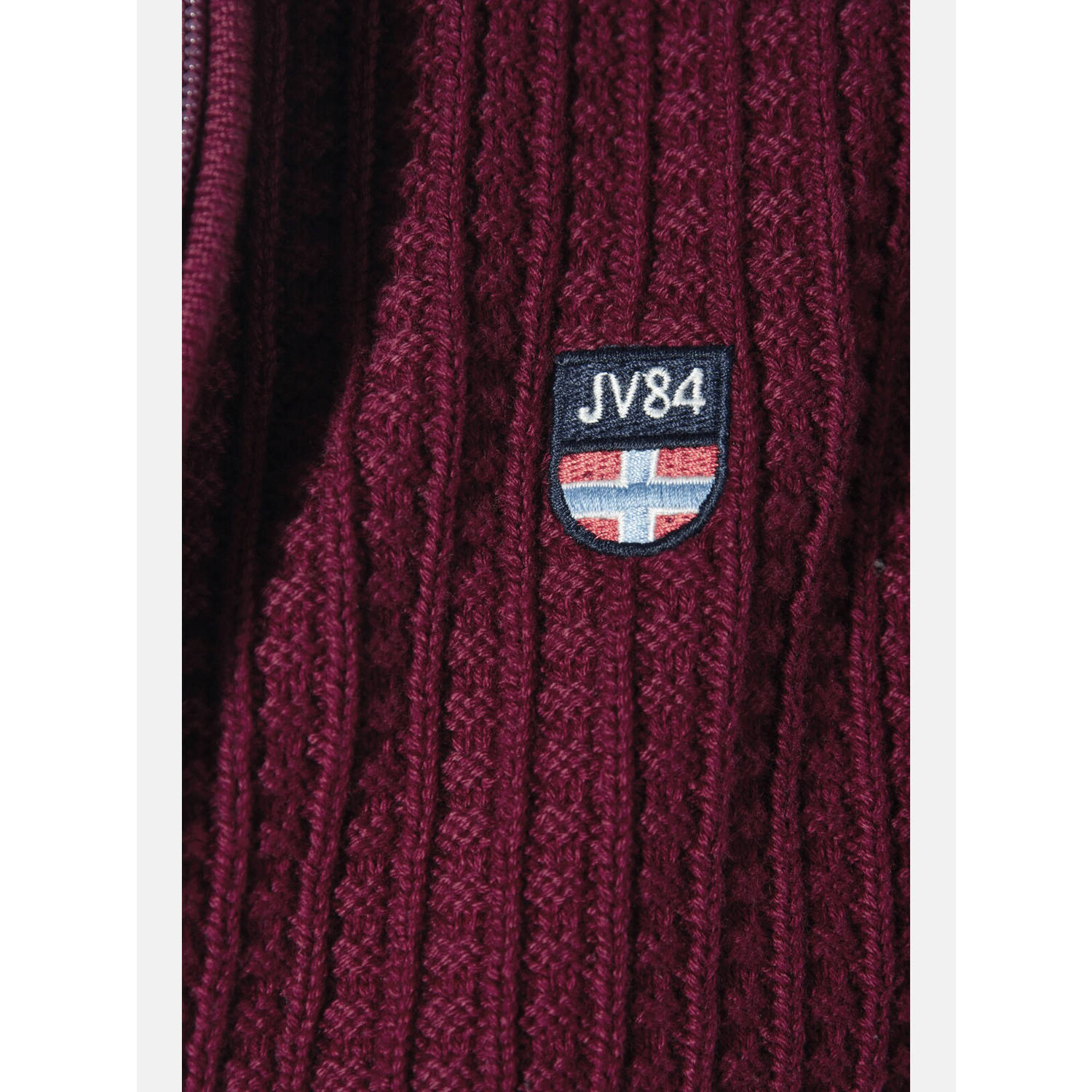 Jan Vanderstorm +FIT Collectie gebreid vest ONERVA Plus Size donkerrood