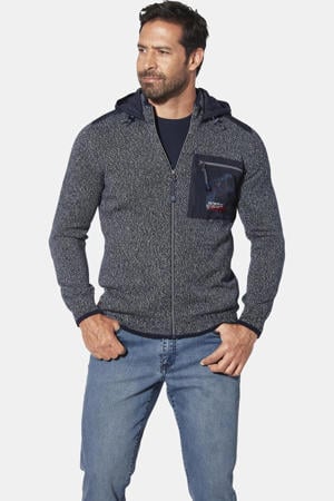gebreid vest DJARKE Plus Size donkerblauw