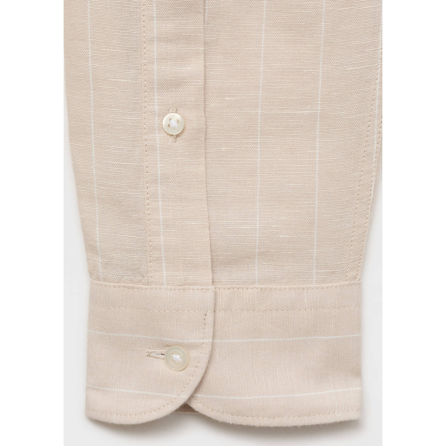 Mango Man linnen casual overhemd ecru