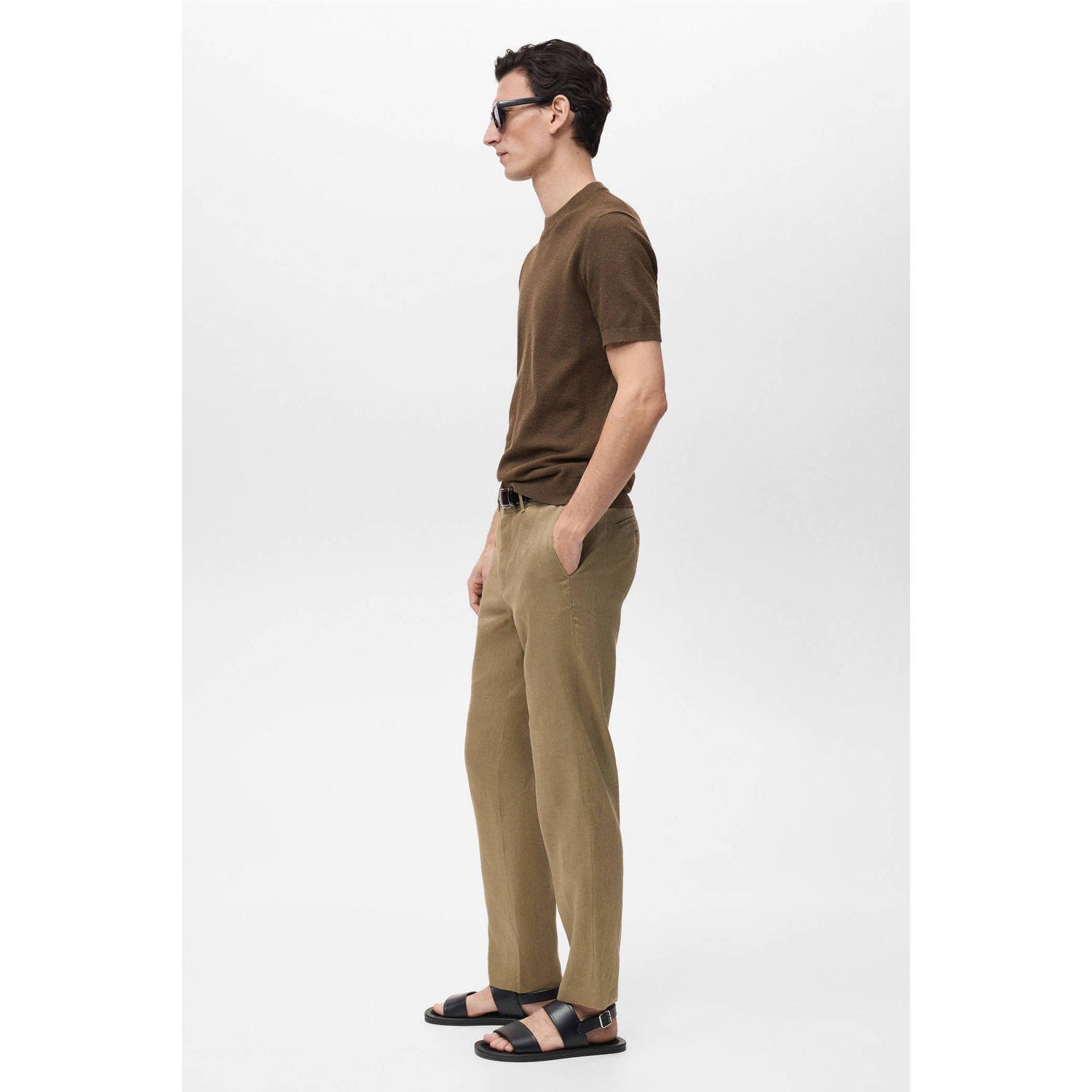 Mango Man slim pantalon kaki