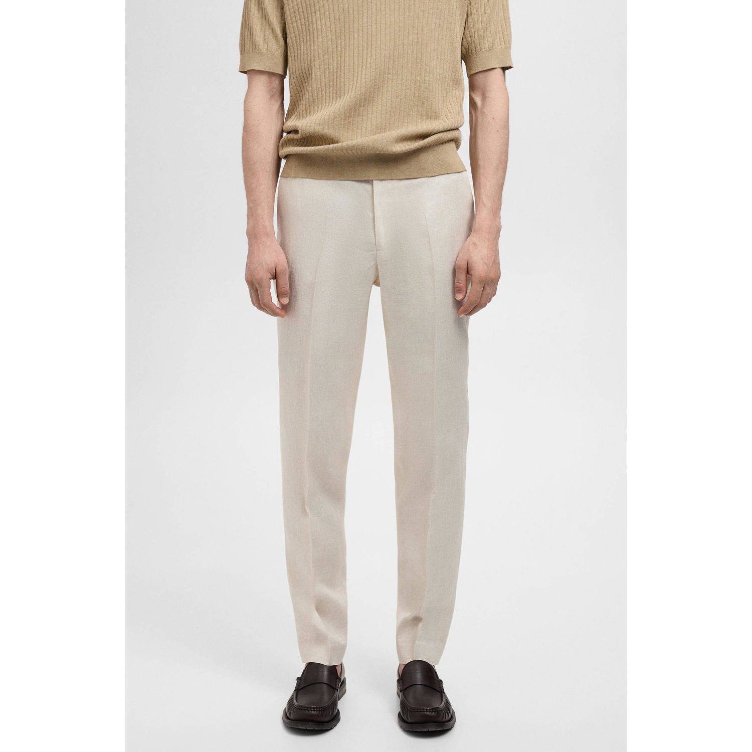 Mango Man slim pantalon ecru