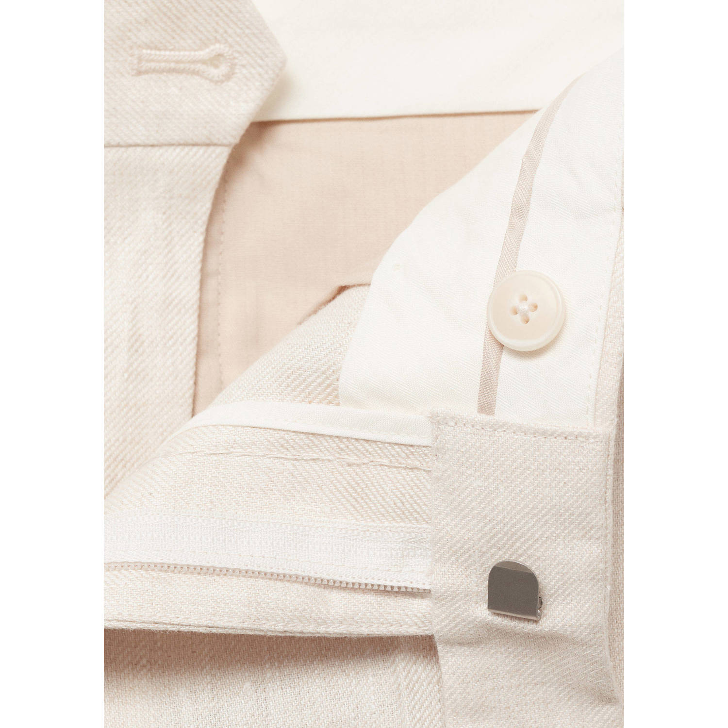 Mango Man slim pantalon ecru