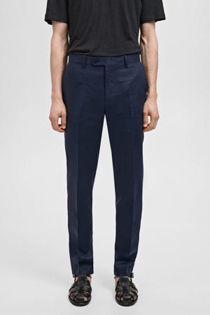 slim pantalon donkerblauw
