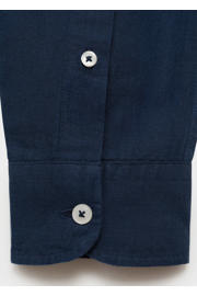 thumbnail: Mango Man linnen casual overhemd donkerblauw