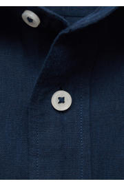 thumbnail: Mango Man linnen casual overhemd donkerblauw