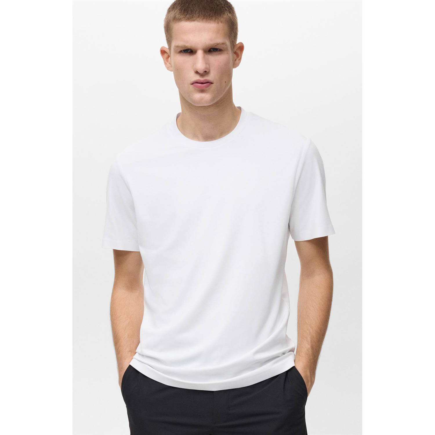Mango Man T-shirt wit