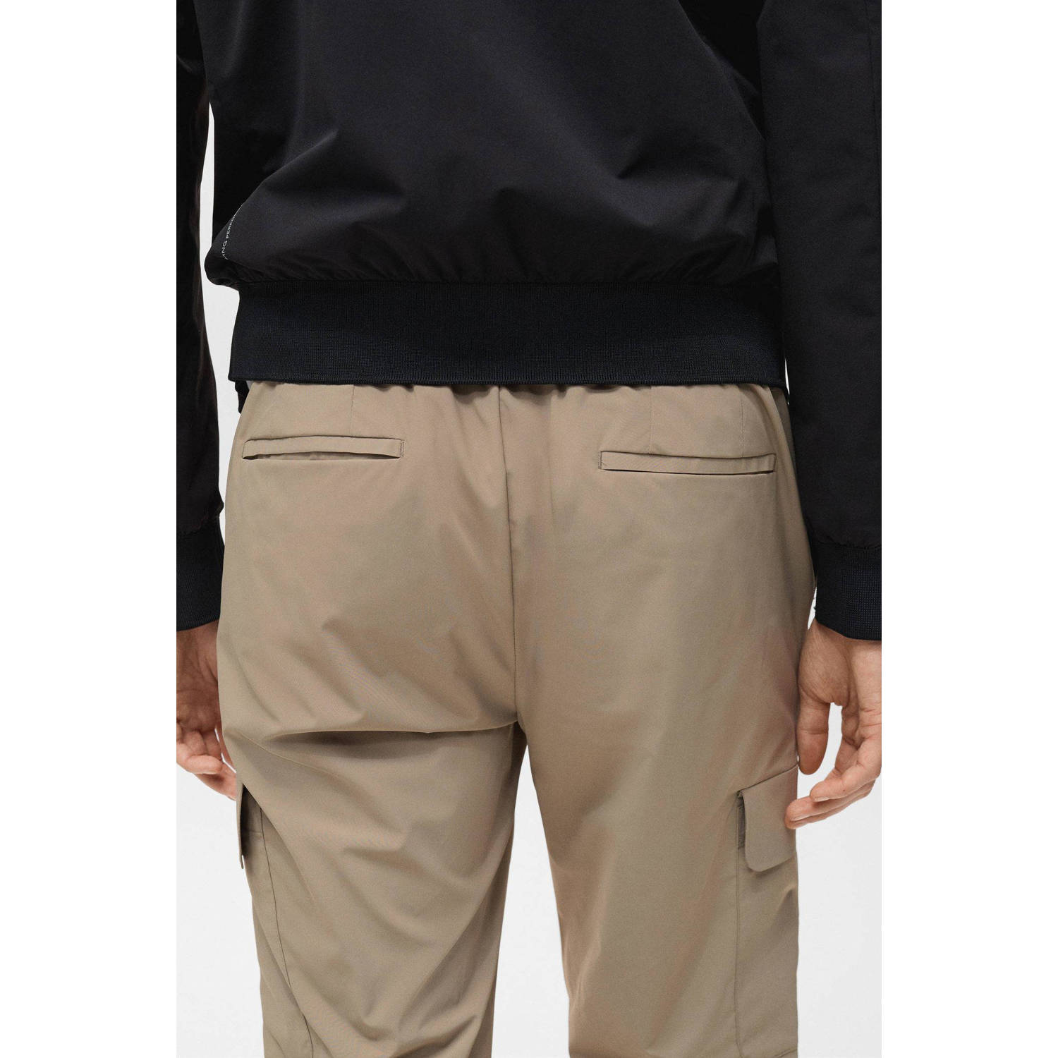 Mango Man slim cargo broek beige