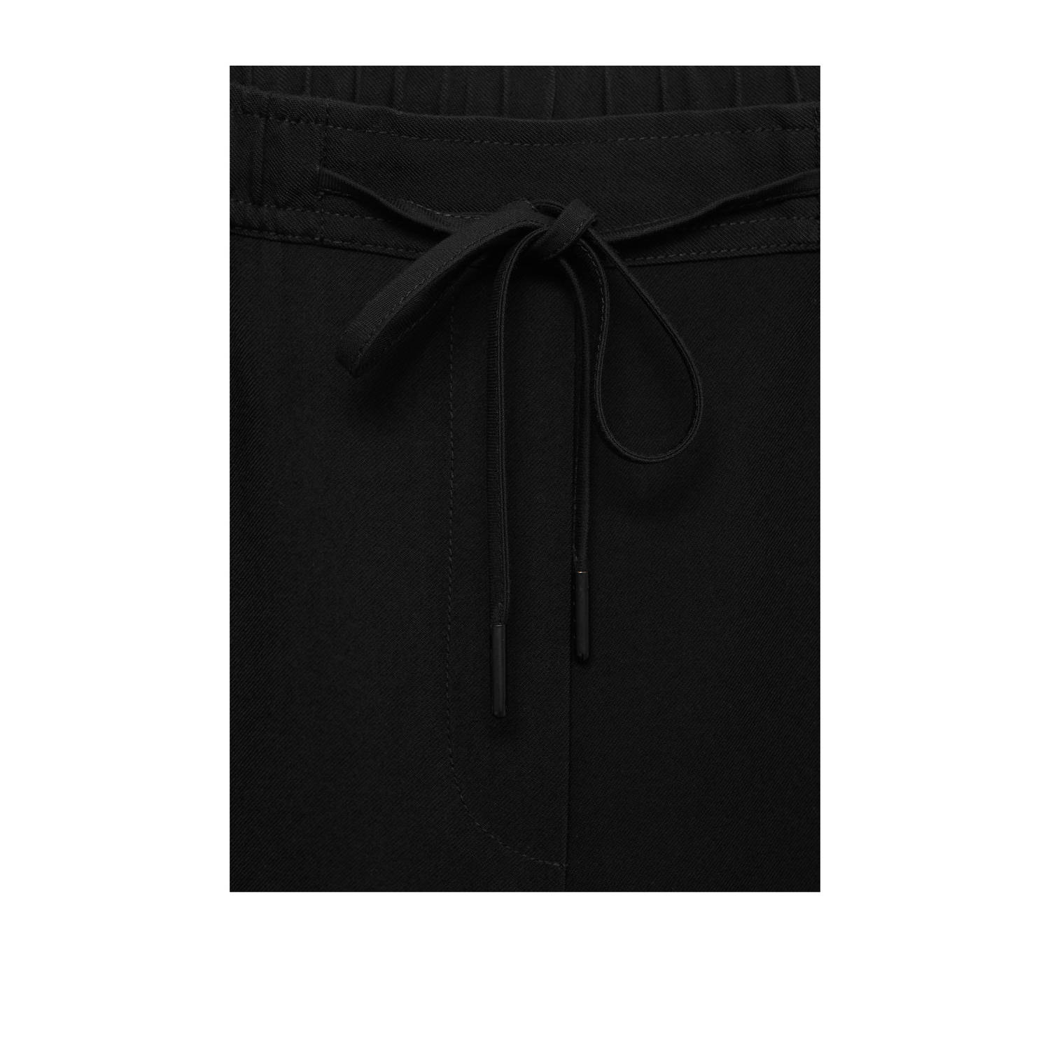 Mango slim regular waist broek zwart