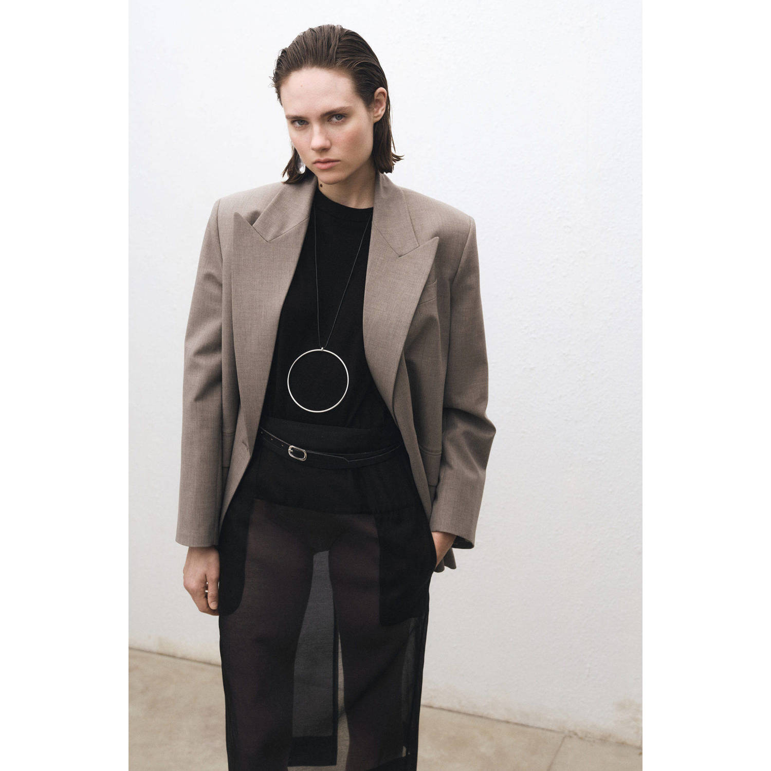 Mango pullover zwart