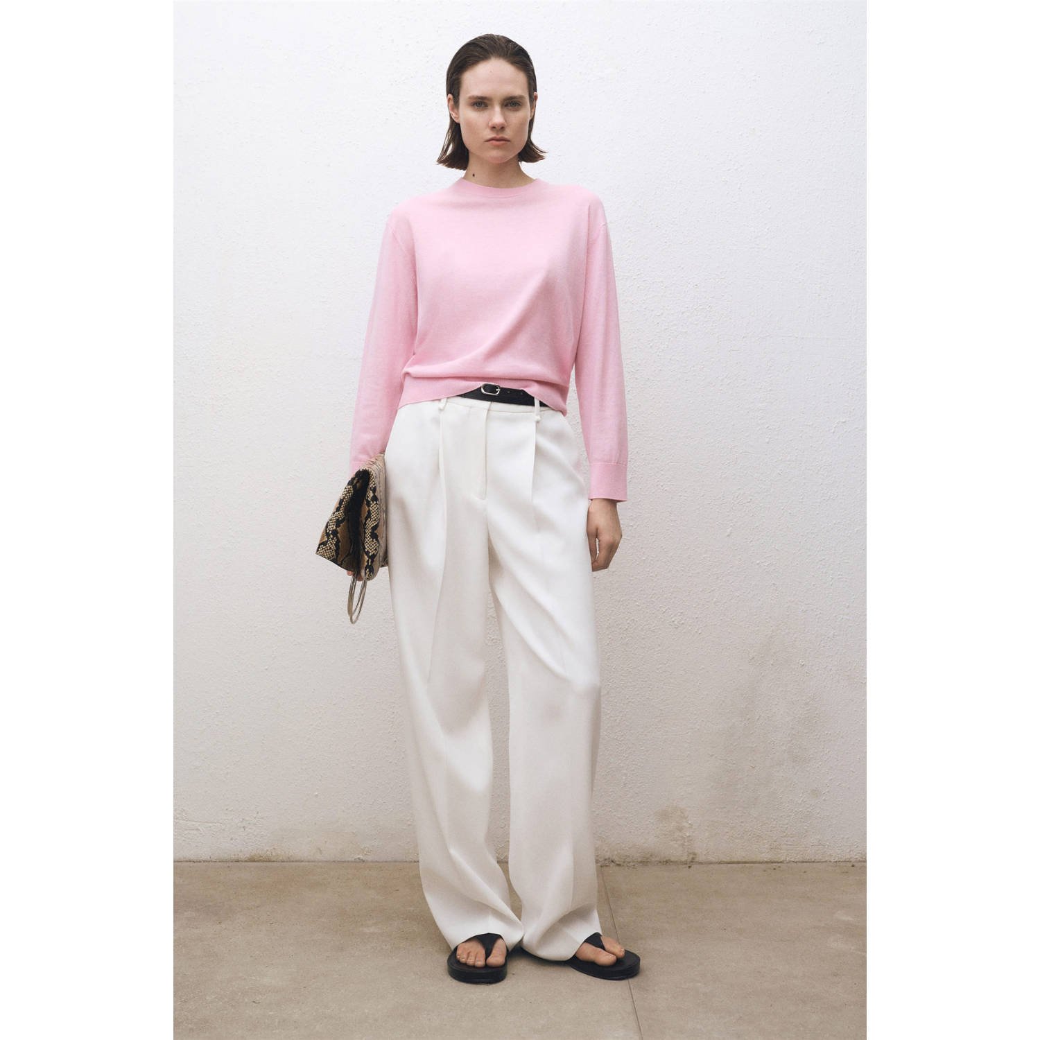 Mango pullover roze