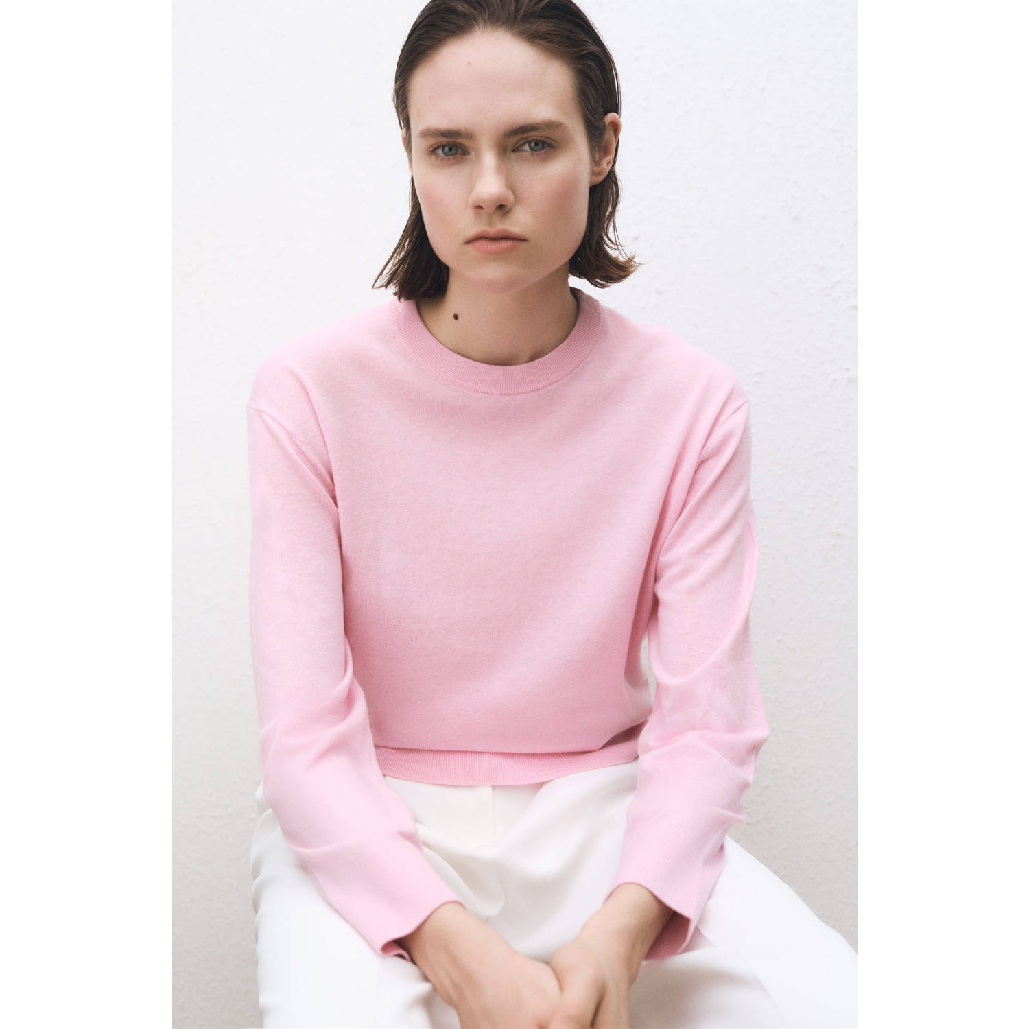 Mango pullover roze