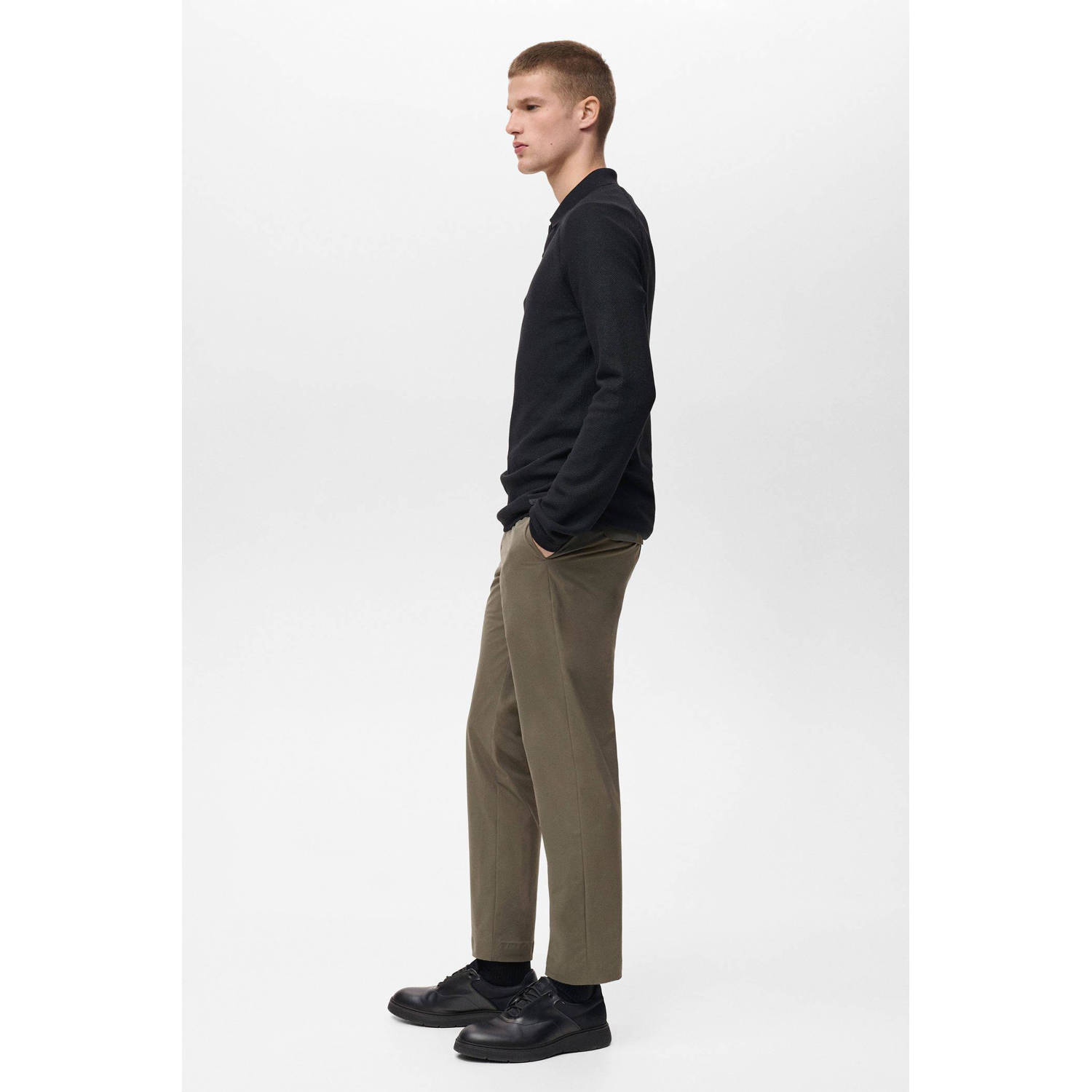 Mango Man slim chino donkergroen