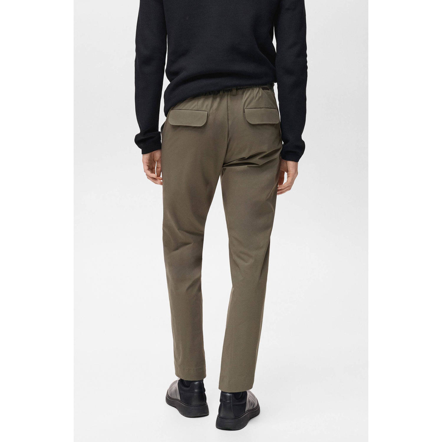 Mango Man slim chino donkergroen