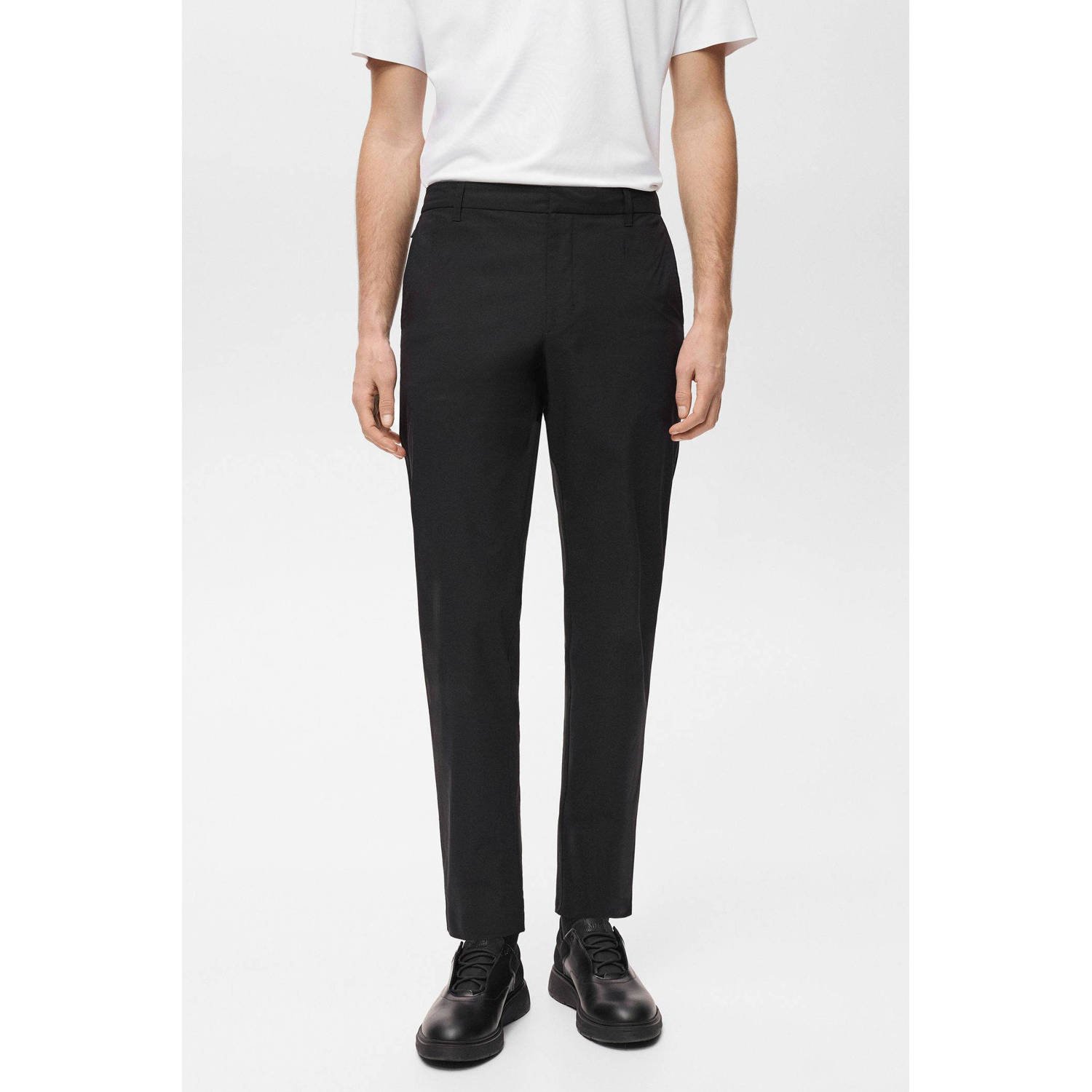 Mango Man slim chino zwart