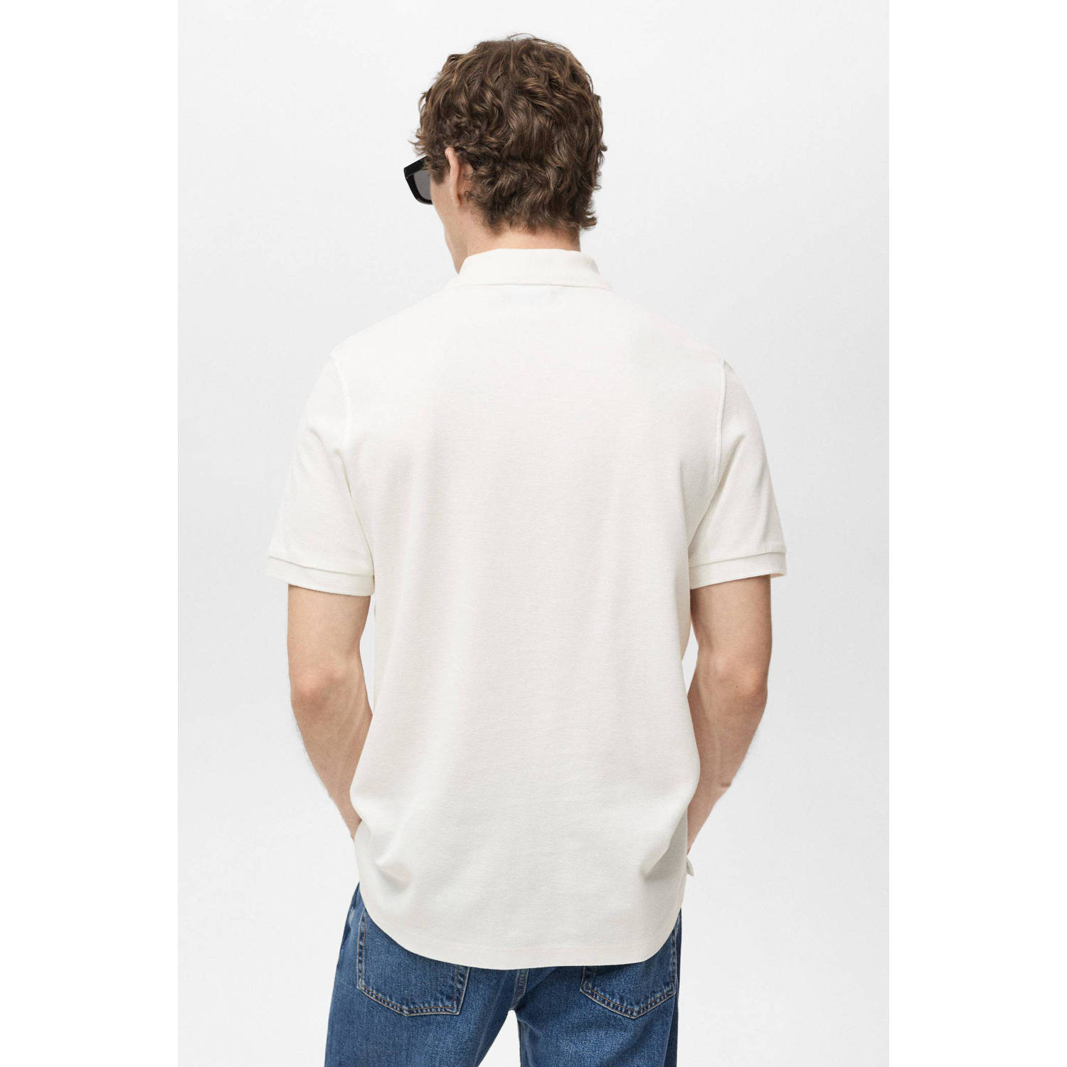 Mango Man regular polo wit