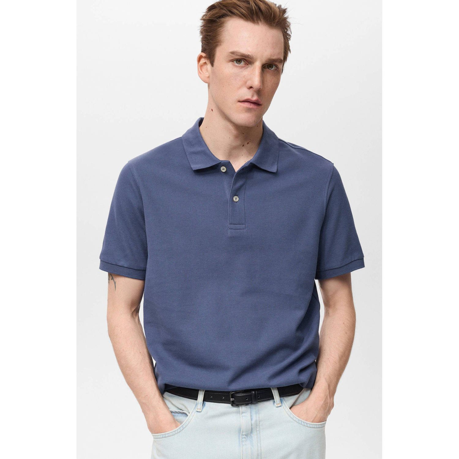 Mango Man polo blauw