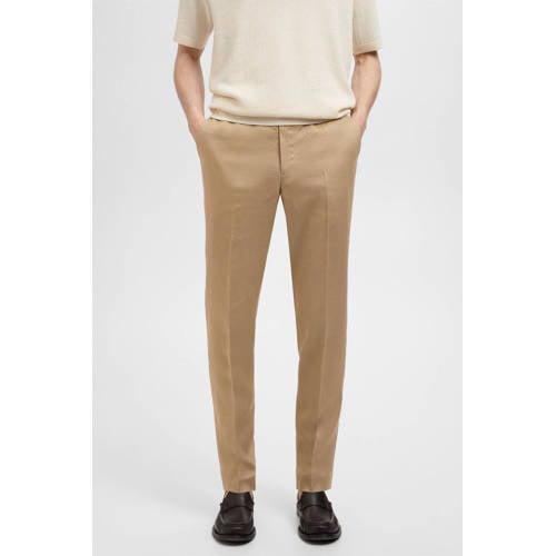 Mango Man slim pantalon beige afbeelding