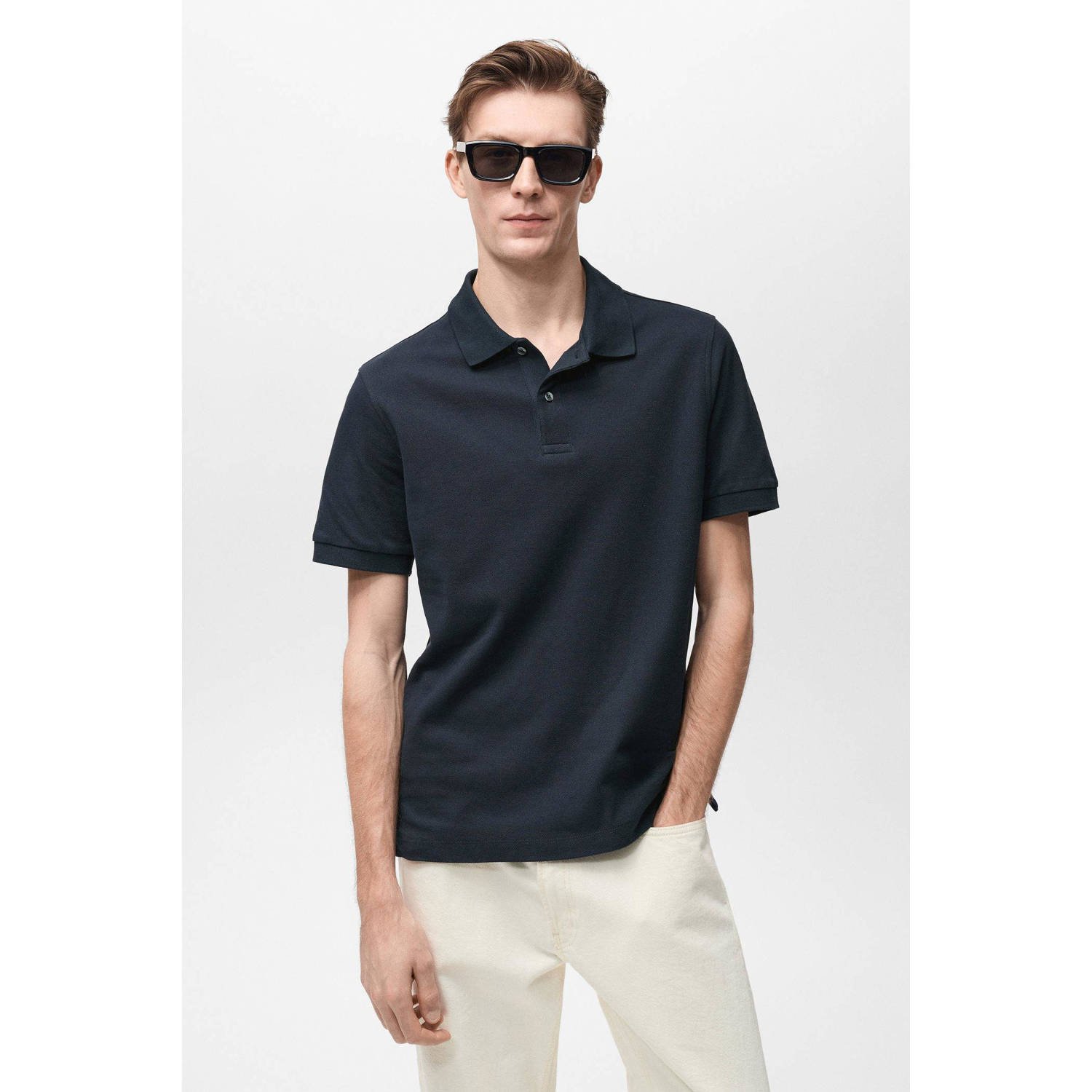 Mango Man polo donkerblauw