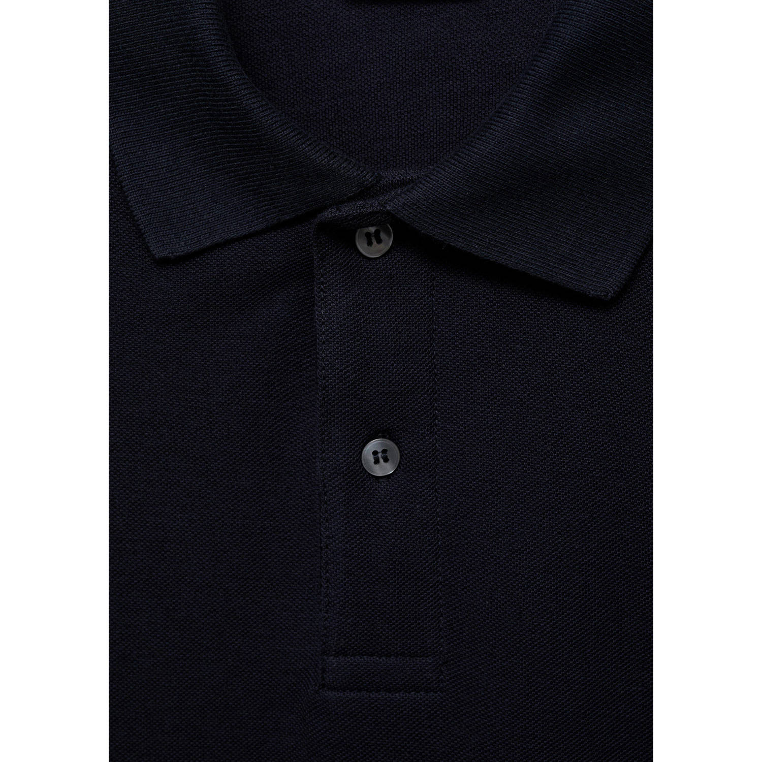 Mango Man regular polo donkerblauw