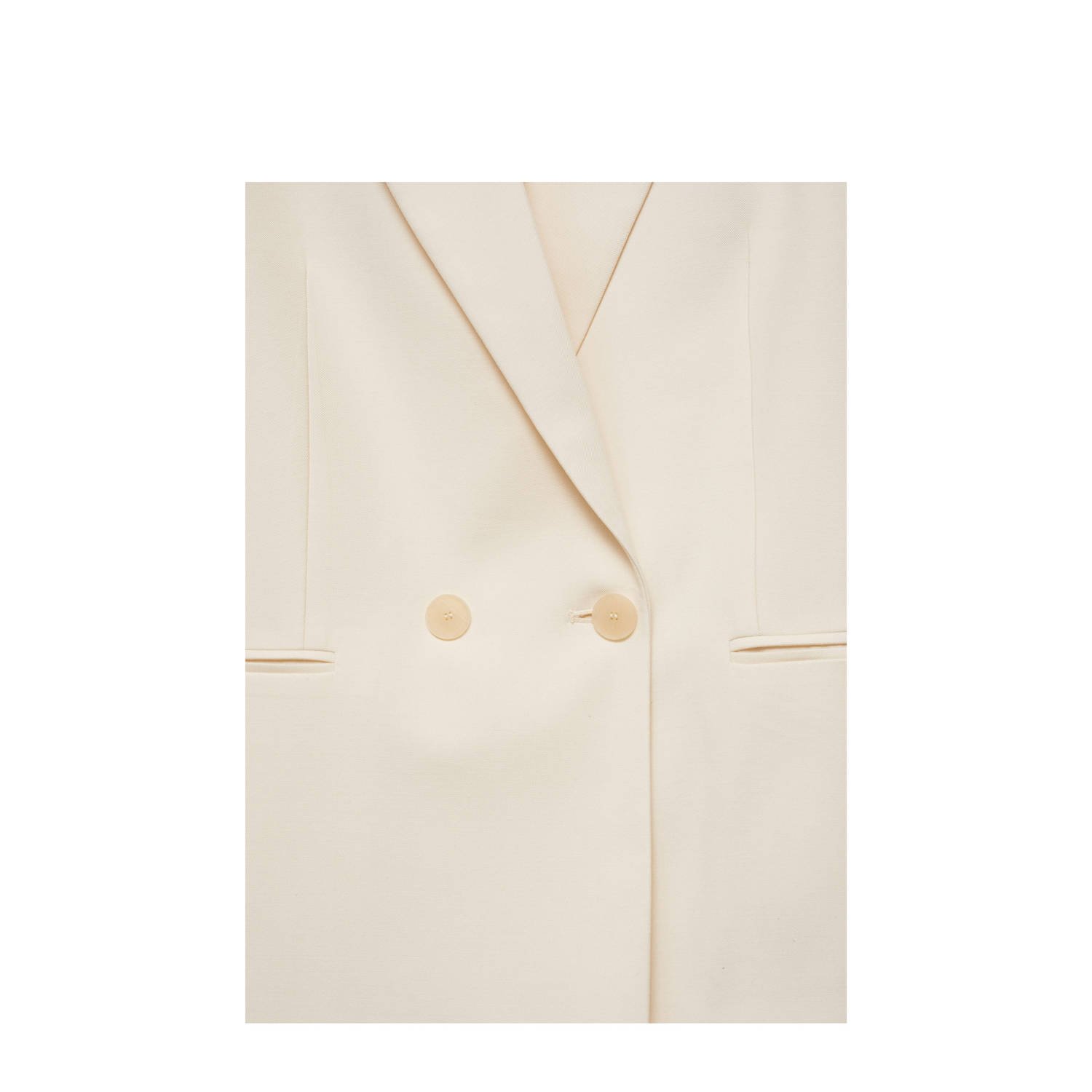 Mango regular blazer ecru