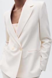 thumbnail: Mango regular blazer ecru