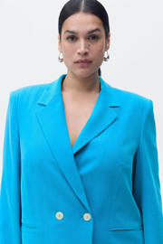 thumbnail: Mango regular blazer medium blue denim