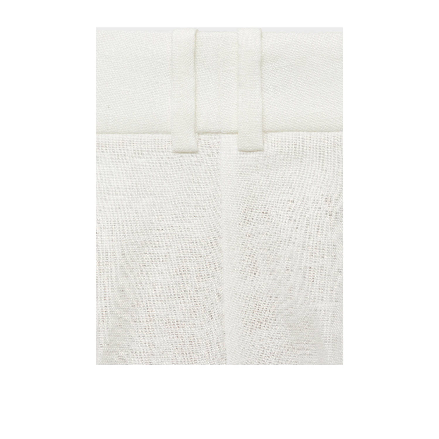 Mango straight regular waist pantalon ecru