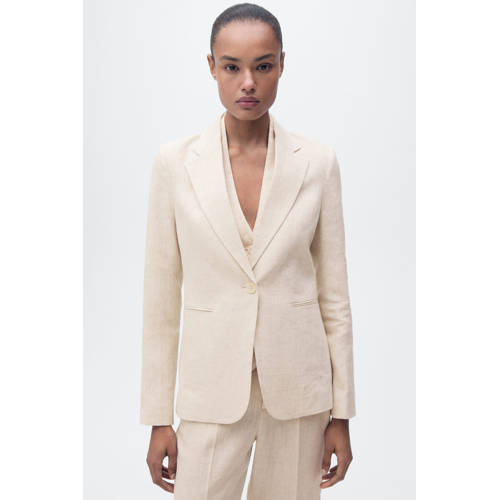 Mango regular blazer beige afbeelding