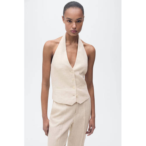 Mango gilet ecru afbeelding