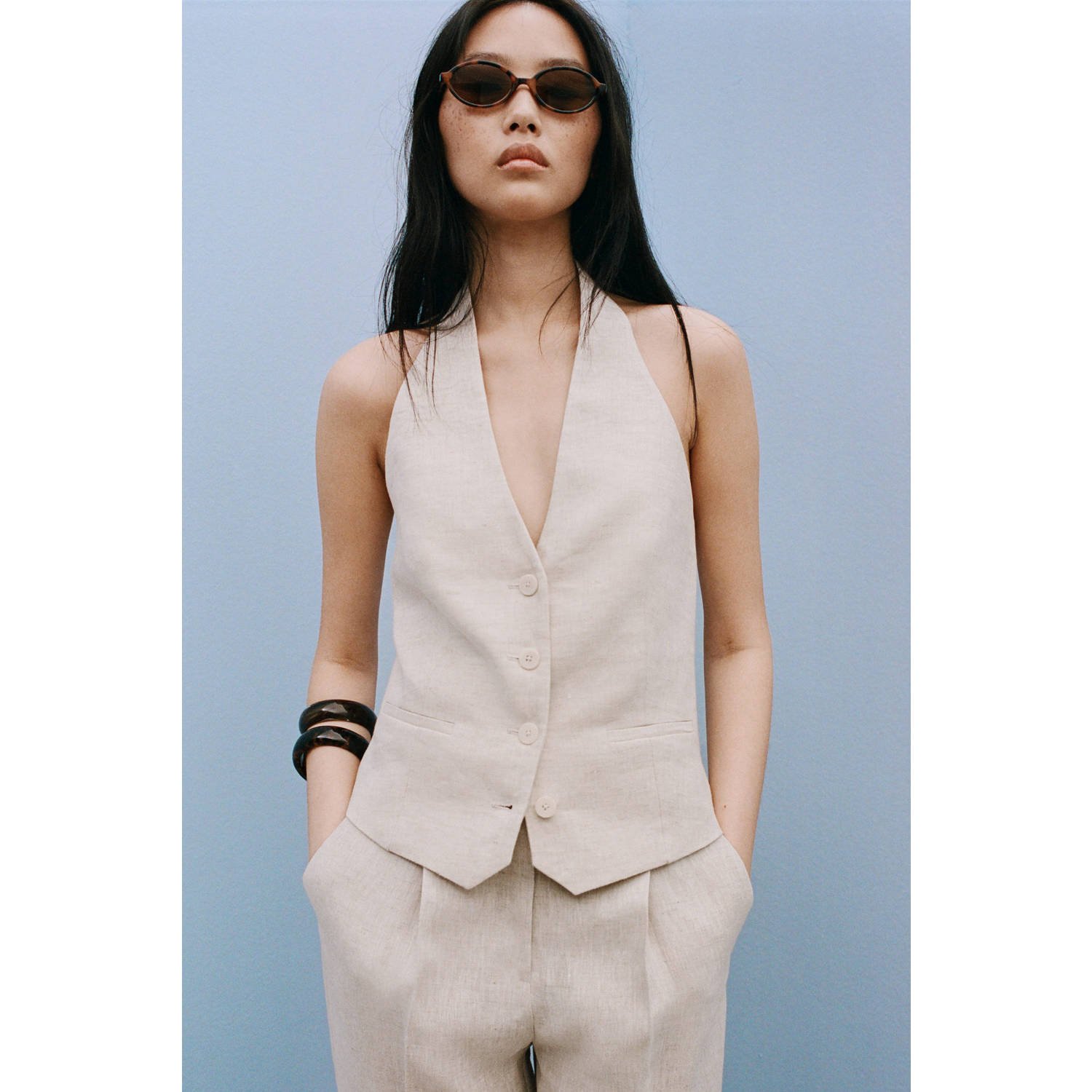 Mango gilet ecru