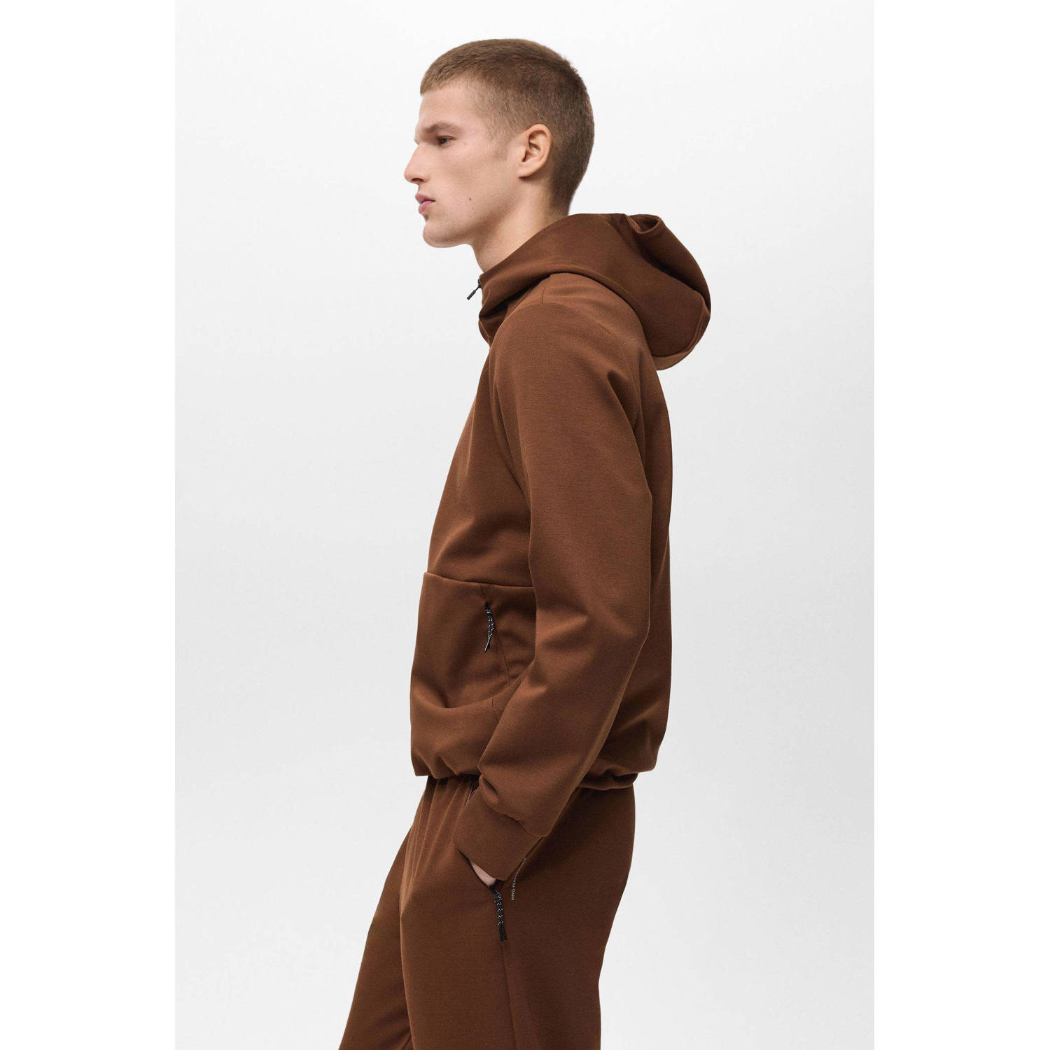 Mango Man sweatvest donker oranje
